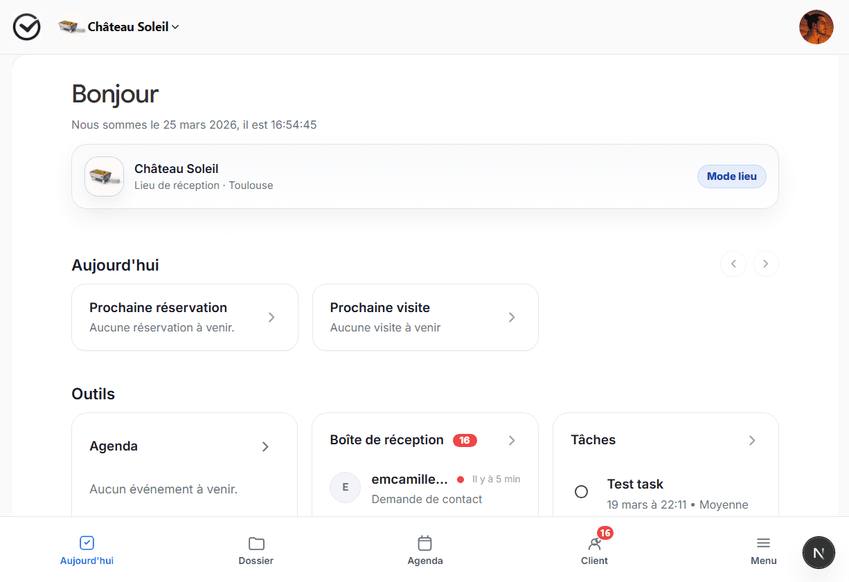 Aperçu du logiciel Organisez