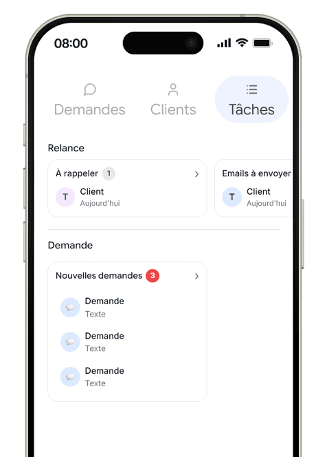 Aperçu détail demande client